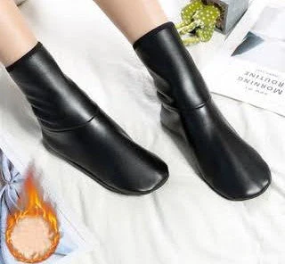 Winter Warm PU Leather Non-Slip Socks  For Men Women - Image 3
