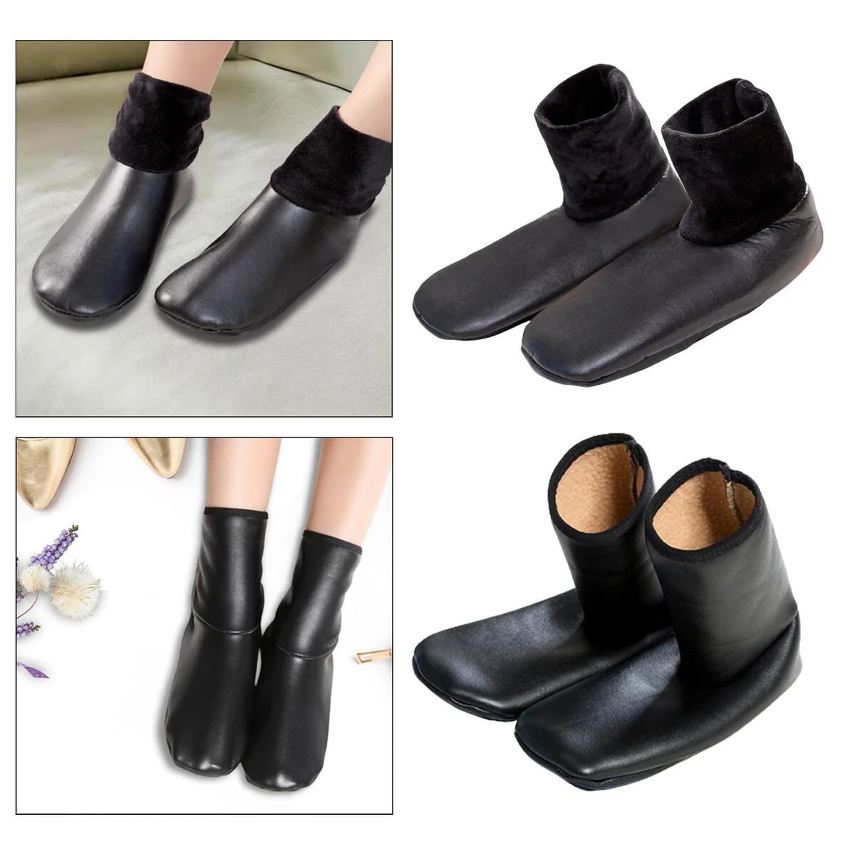 Winter Warm PU Leather Non-Slip Socks  For Men Women - Image 6